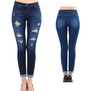 WAX JEAN Medium Wash Distressed Denim Jeans NWT